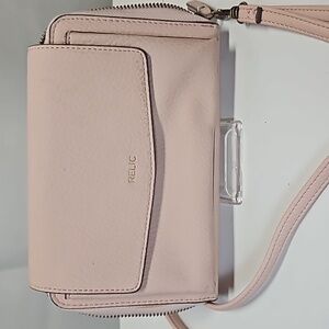 Relic Pink Pebbled Crossbody Bag